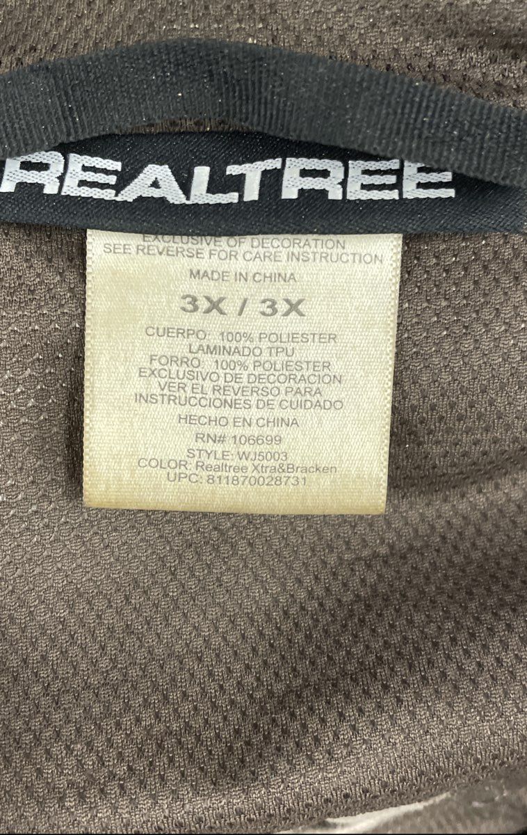 Realtree Men's Camo Full Zip Hooded Jacket Xtra Scent-Factor Softshell Sz 3X