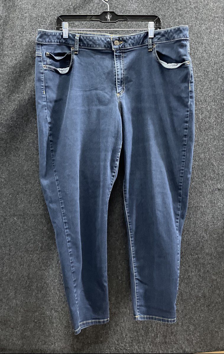 Michael Kors Women's Izzy Skinny Blue Stretch Denim Jeans Sz 22W