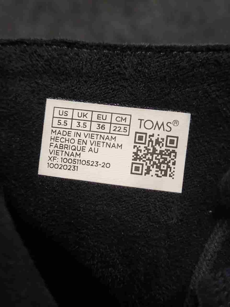 TOMS Lyla Black Suede Lace Up Ankle Boots Block Heel Women's Size 5.5