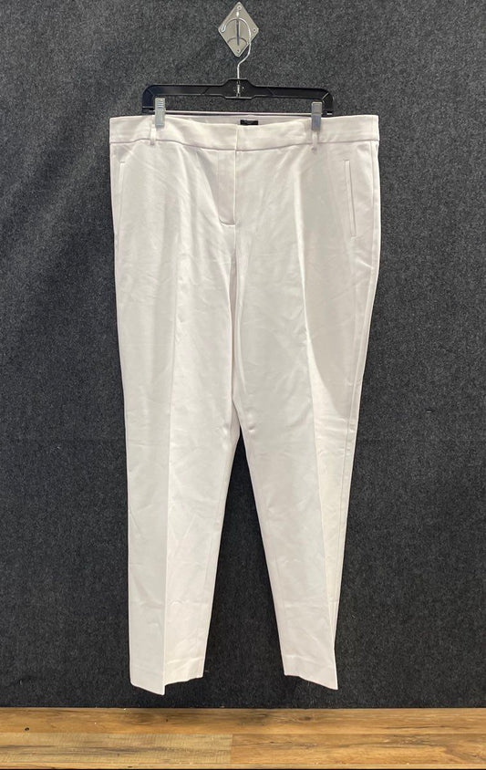 Talbots Women's Newport Curvy Pants White NWT Size 18