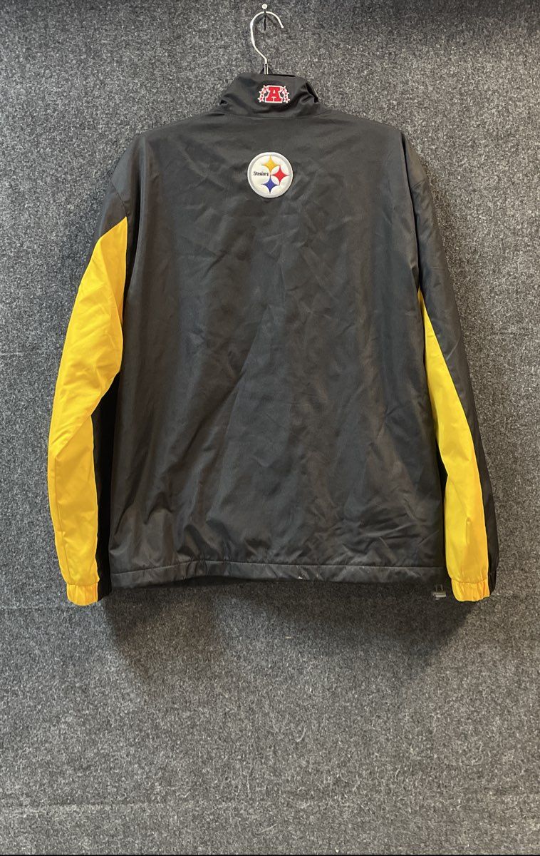NFL Team Apparel Pittsburgh Steelers Full Zip Embroidered Jacket Sz M