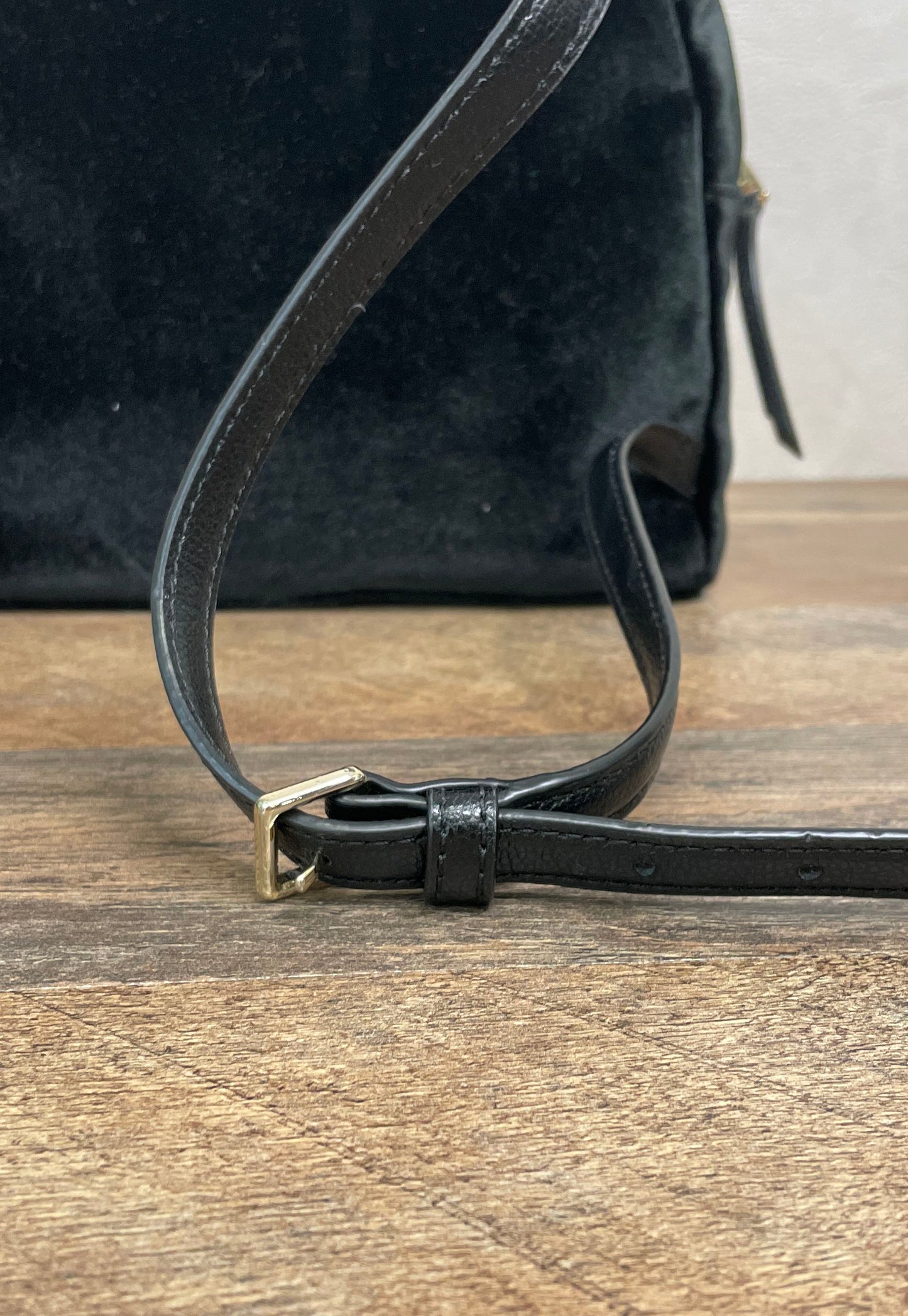 Kate Spade New York Black Dawn Place Velvet Sammi Backpack Gold Hardware