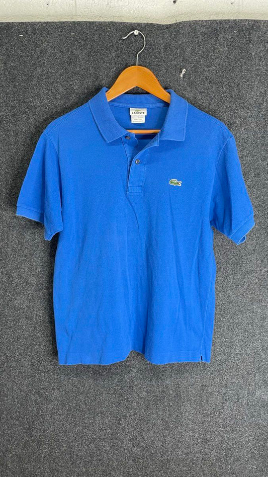 Lacoste Men's Blue Short Sleeve Pique Cotton Polo Shirt Classic Fit Size 4 M