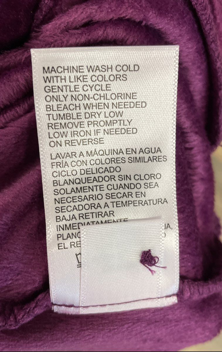 Nautica Women's Plum Velour Stretch Henley Long Sleeve Shirt NWT Size S