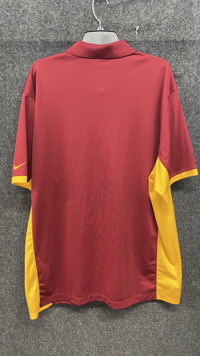 Nike Men's Washington Redskins Polo Shirt Burgundy Gold Dri-FIT Training Sz XXL