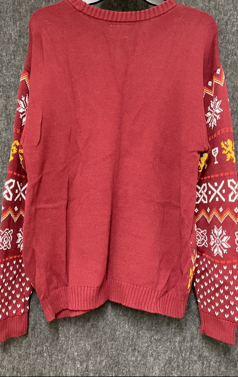 Game of Thrones Men's Burgundy I Drink and I Know Things Knit Sweater Sz XL