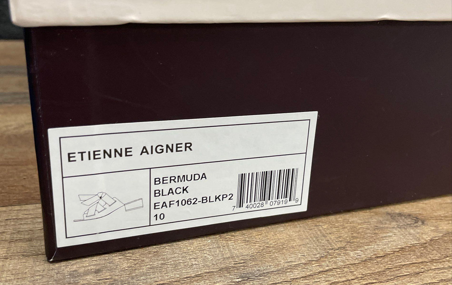 Etienne Aigner Bermuda Black Suede Bow Slide Sandals Women's Size 10 DS
