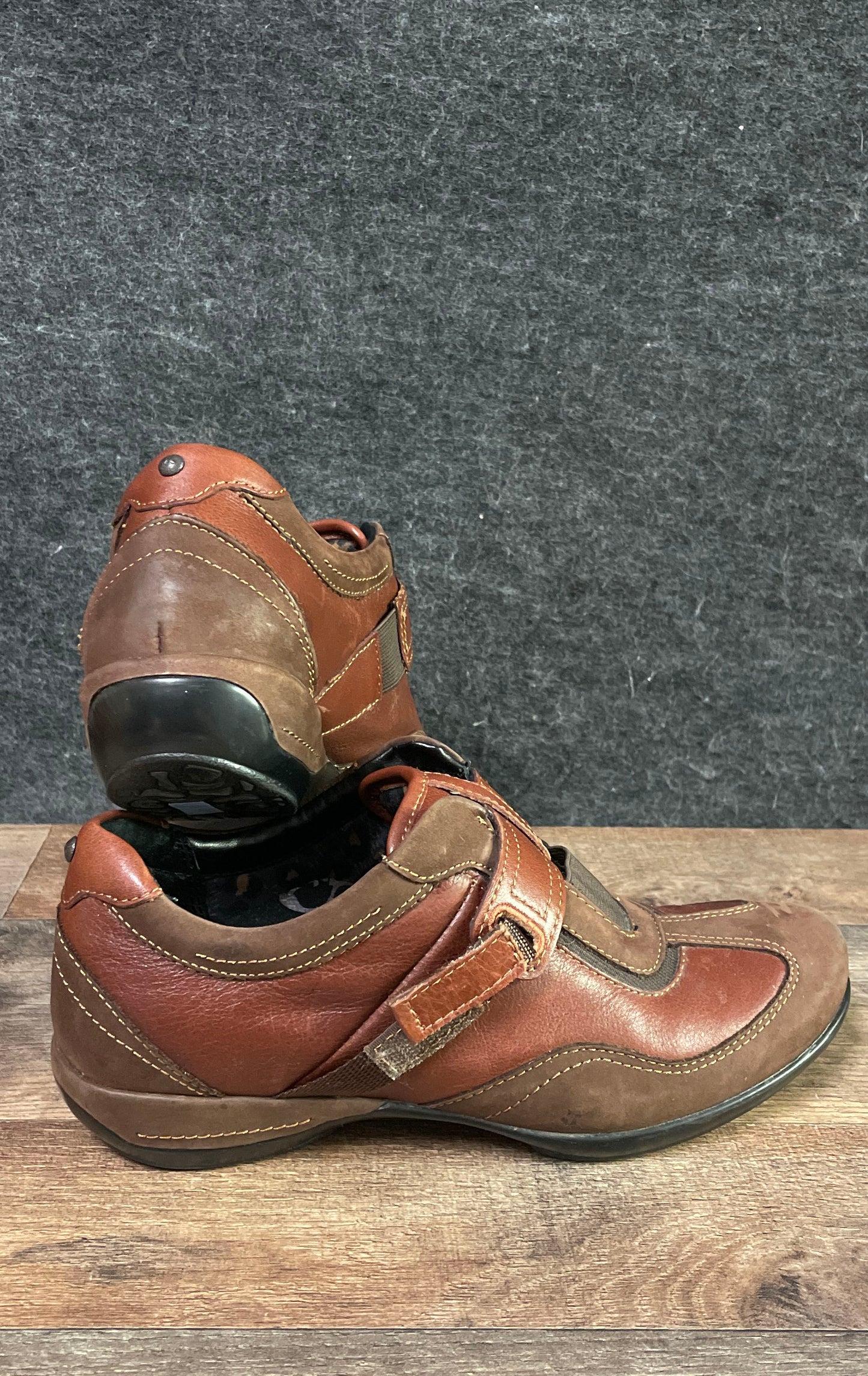 Aetrex Essence EF82W Brown Leather Comfort Walking Shoes Women's Size 7.5D