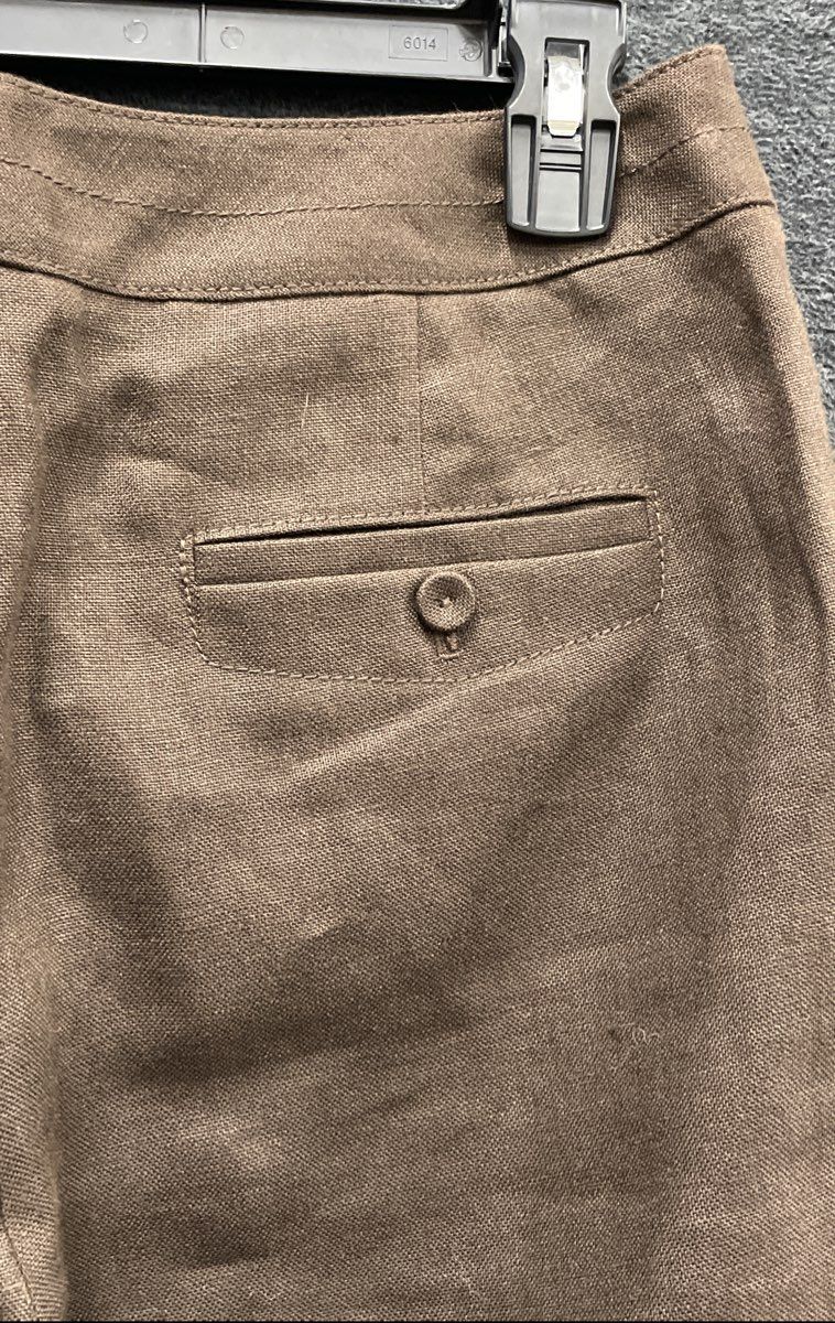 Talbots Women's Brown Pure Irish Linen Trousers Dress Pants NWT Size 10
