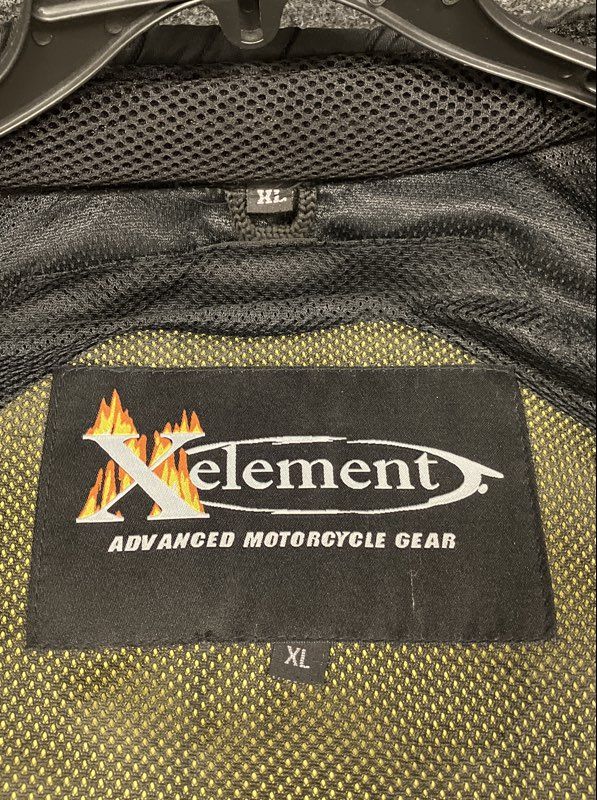 Xelement Men's Black Gray Mesh Armored Motorcycle Riding Jacket Size XL