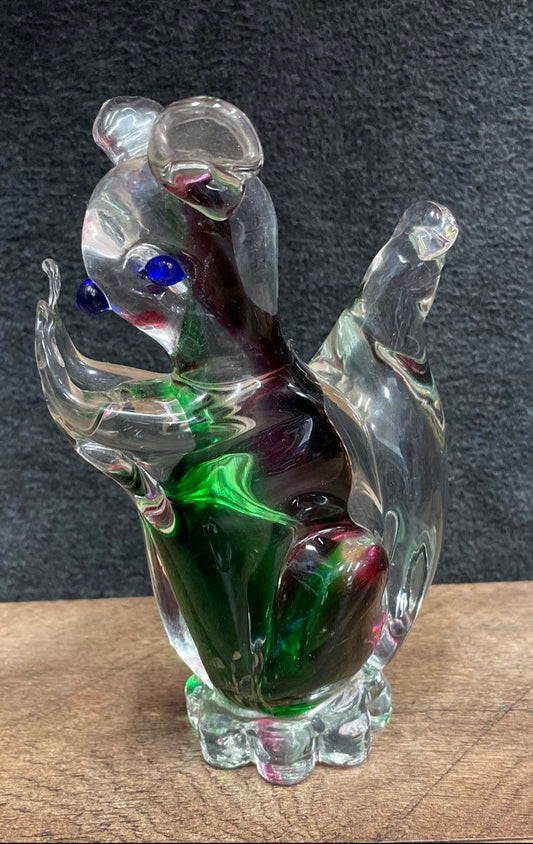 Murano Style Glass Squirrell Figurine