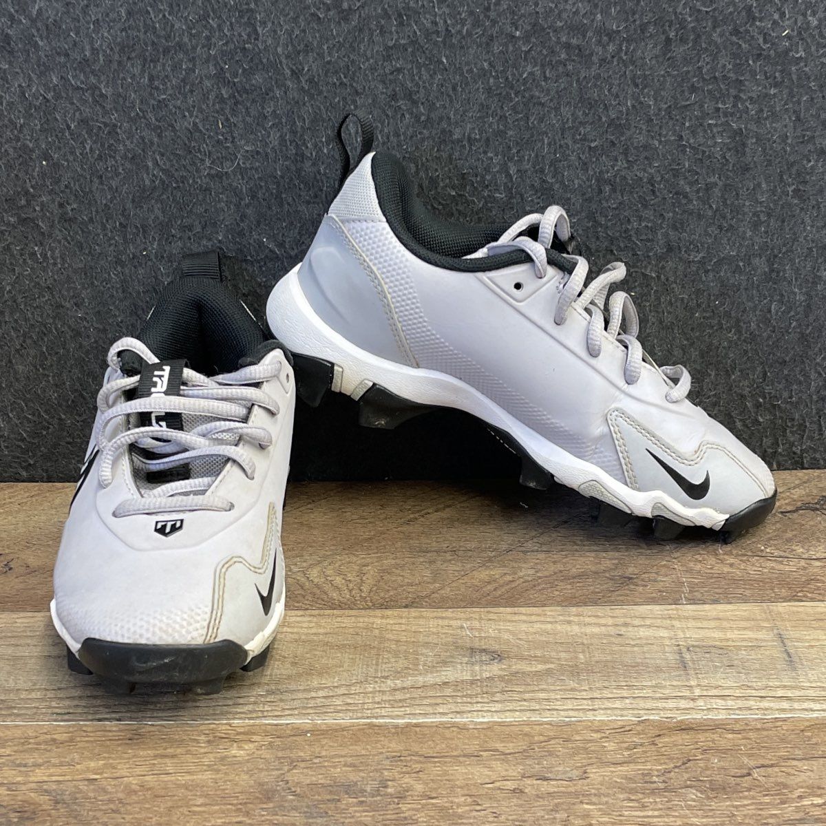 Nike Force Trout 9 Keystone Wolf Grey White Youth Baseball Cleats Size 1Y