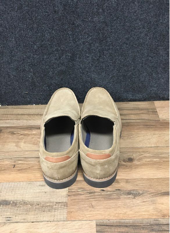 Lands' End Men's Tan Suede Slip-on Moc Toe Loafers Size 11.5 D with Box