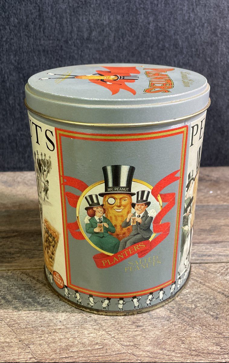 1989 Planters Mr. Peanut Limited Edition Collectors Tin 24 oz Vintage Style