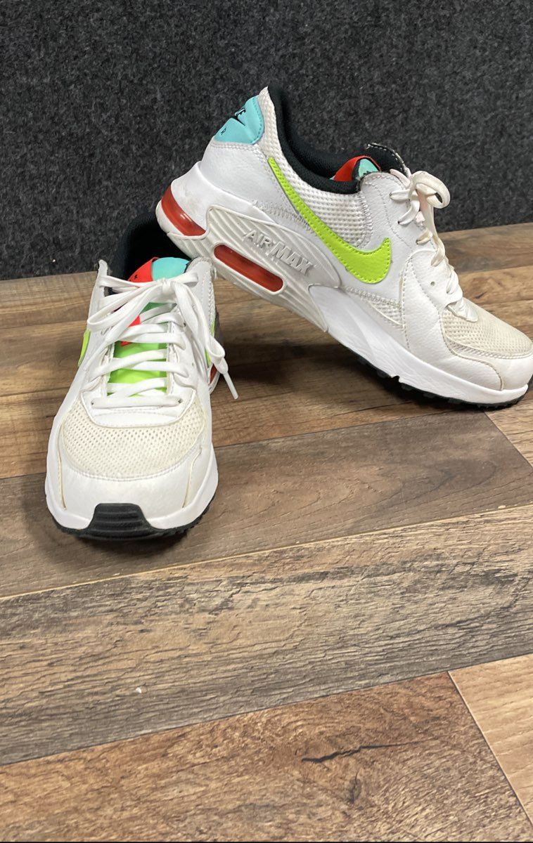 Nike Air Max Excee White Volt Teal Orange Women's Lifestyle Sneakers Size 7.5