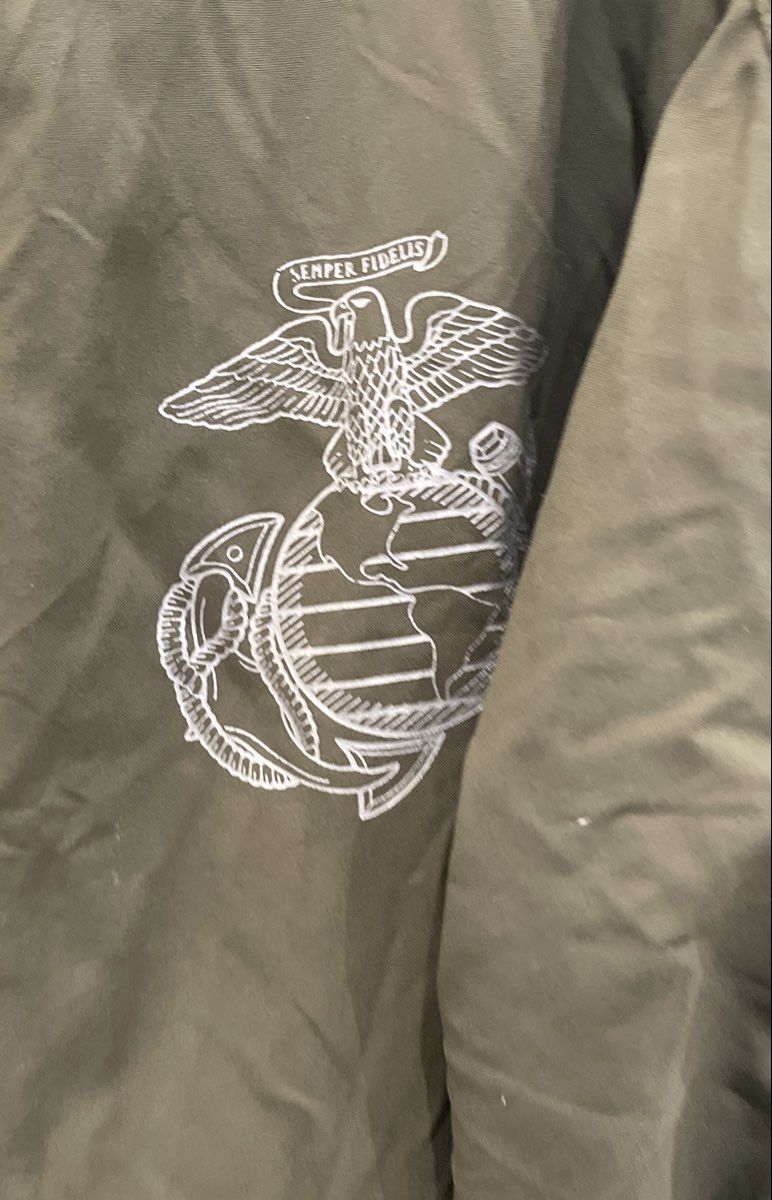 New Balance Men's USMC Training Jacket Green EGA Reflective USA Made Sz L