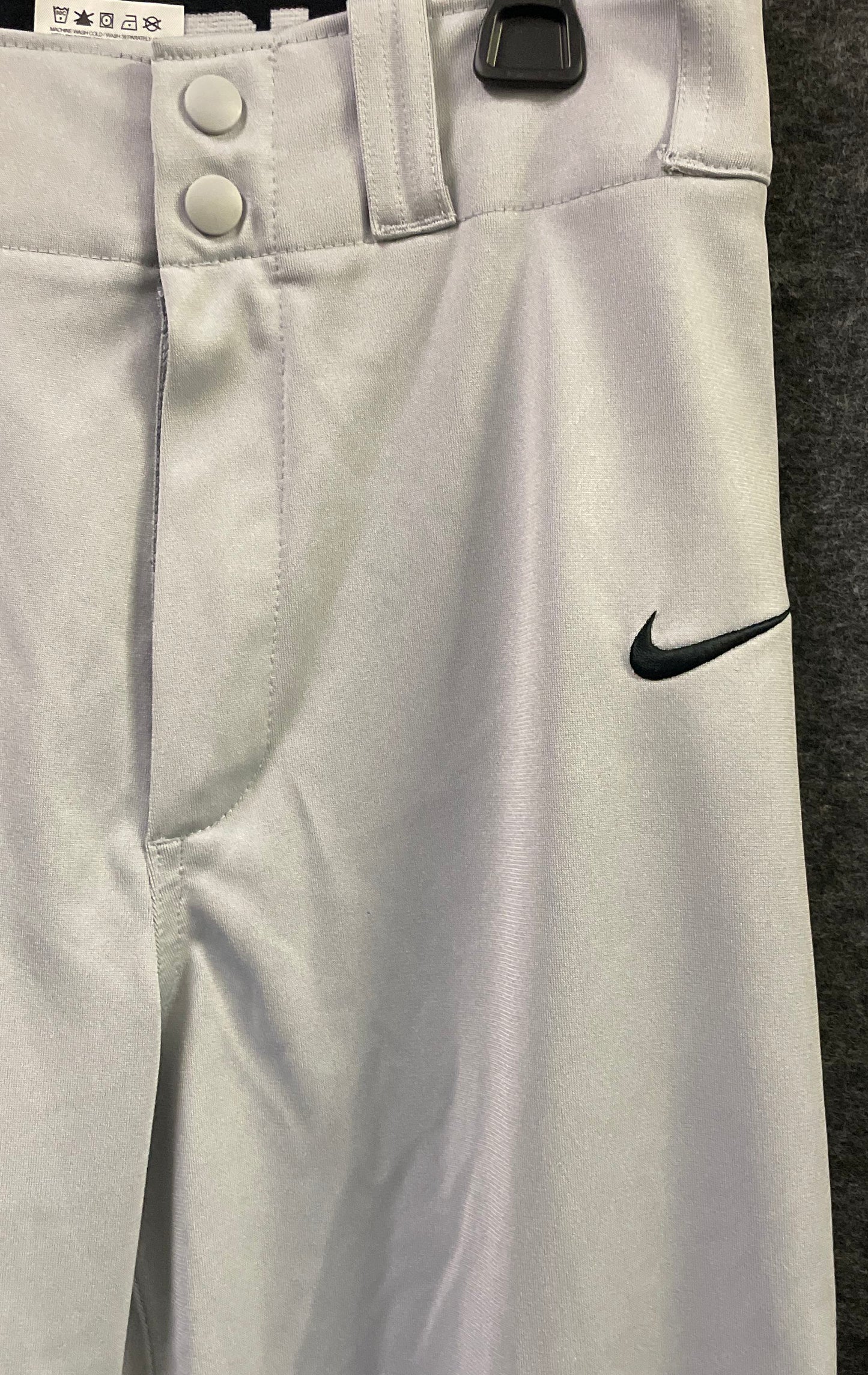 Nike Men's Gray Swingman Dri-FIT Baseball Pants Black Piping Sz S