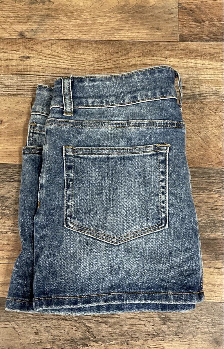 Edikted Women's Blue Denim Light Wash Stretch Mini Skirt NWT Size L