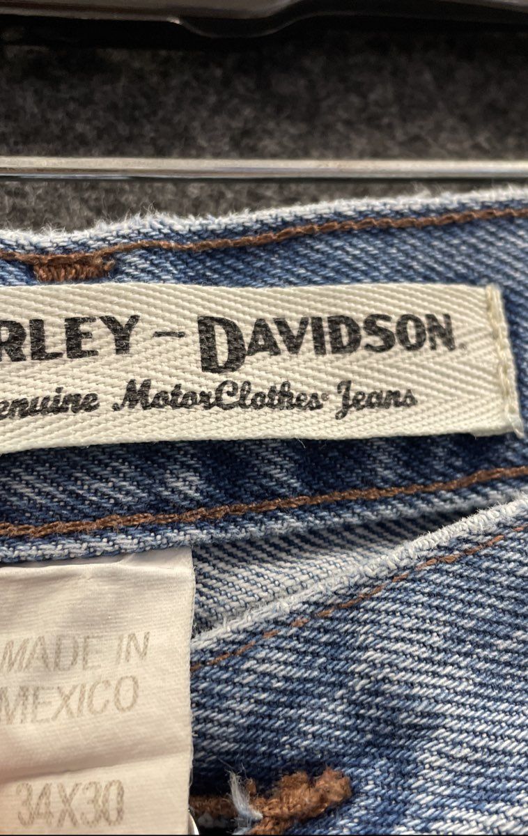 Harley Davidson Traditional Fit Blue Denim Jeans Men's Size 34 x 30