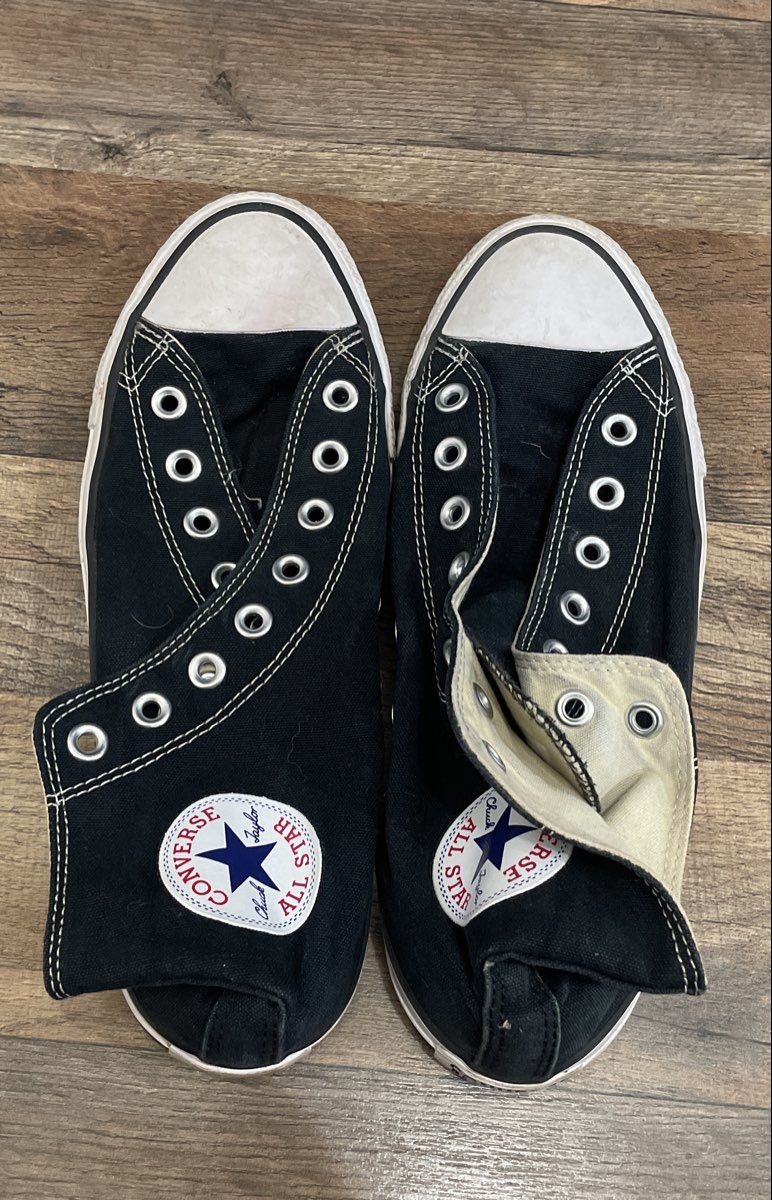 Converse Chuck Taylor All Star Black High Top Canvas Sneakers Mens Size 7