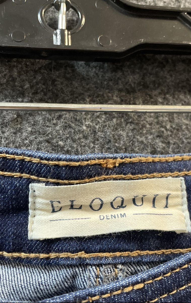 Eloquii Women's Blue Distressed Viola Fit Tapered Skinny Denim Jeans Sz 16V