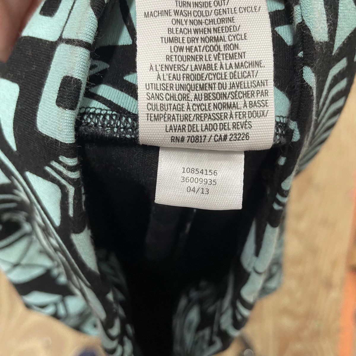 Victoria's Secret PINK Women's Cyan Black Geometric Print Leggings Size S