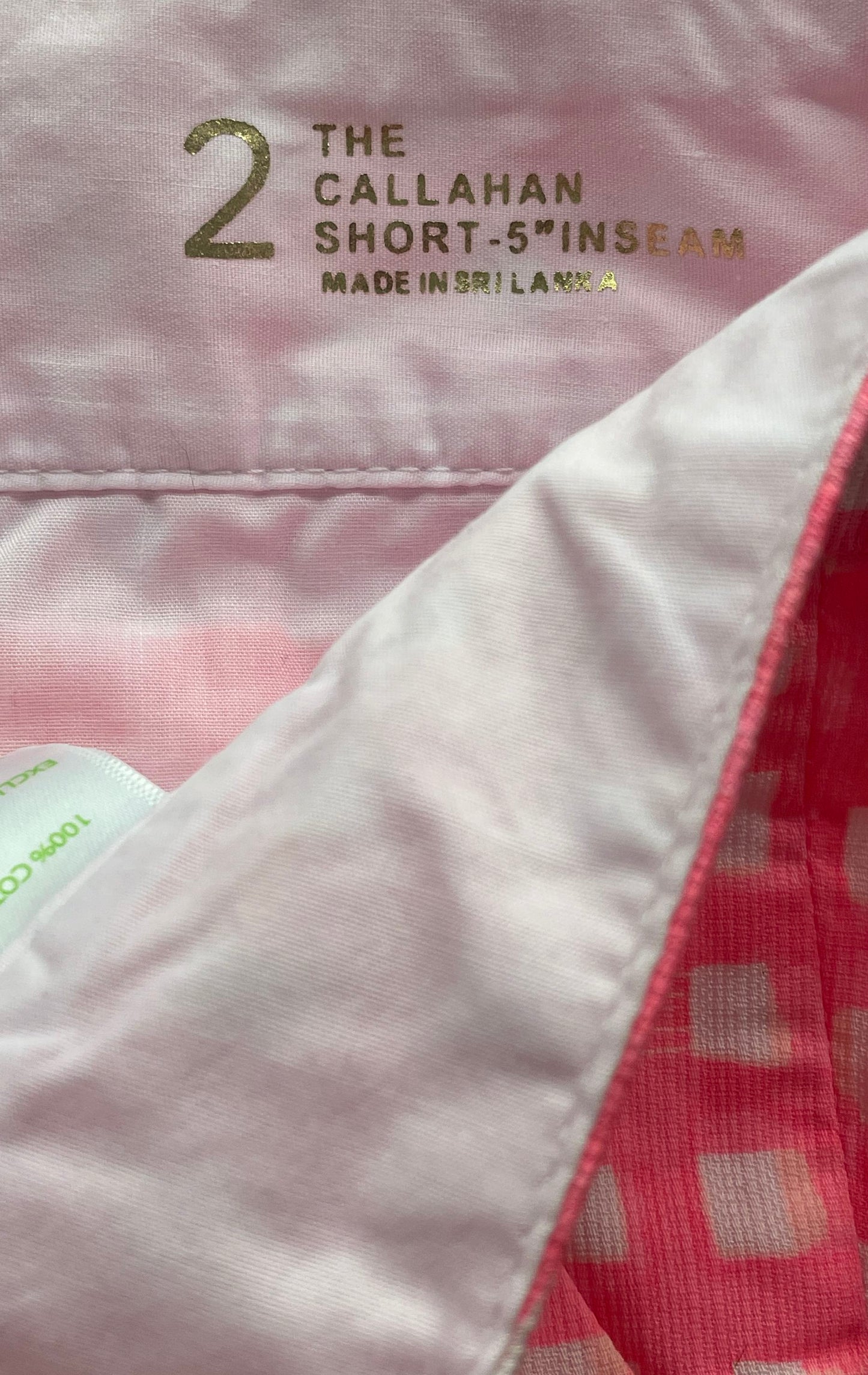 Lilly Pulitzer Women's Pink Shorts Set 2 Elephant Buttercup Callahan 5" Sz 2