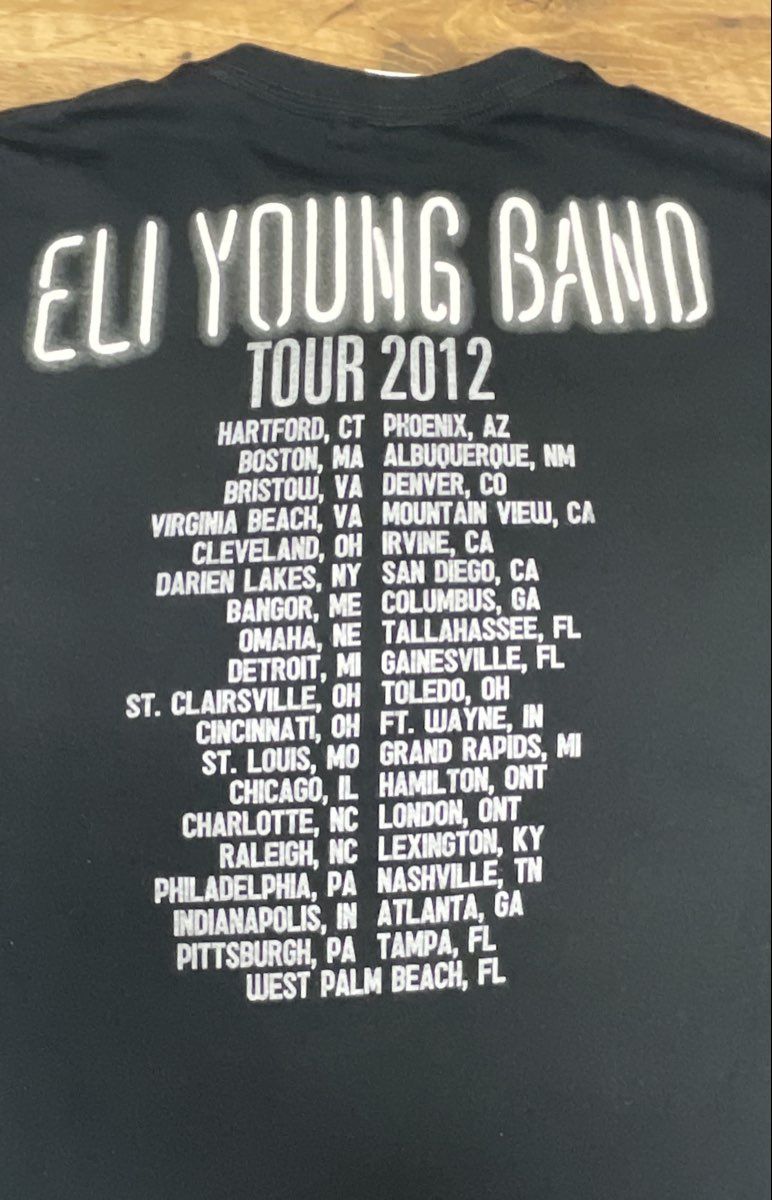Eli Young Band Tour 2012 Country Music Concert T-Shirt Gildan Sz M