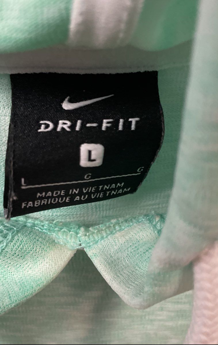 Nike Men's Green White Tie-Dye Dri-FIT Pullover Hoodie Sz L