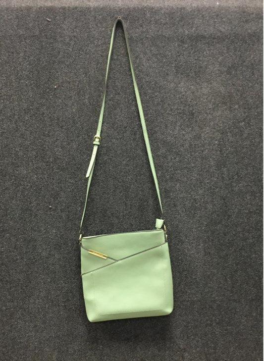 Steve Madden Mint Green Pebbled Faux Leather Crossbody Bag Gold Hardware
