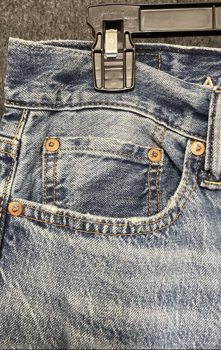 American Eagle Men's Light Wash Cotton Linen Blend Jeans Sz 30x32