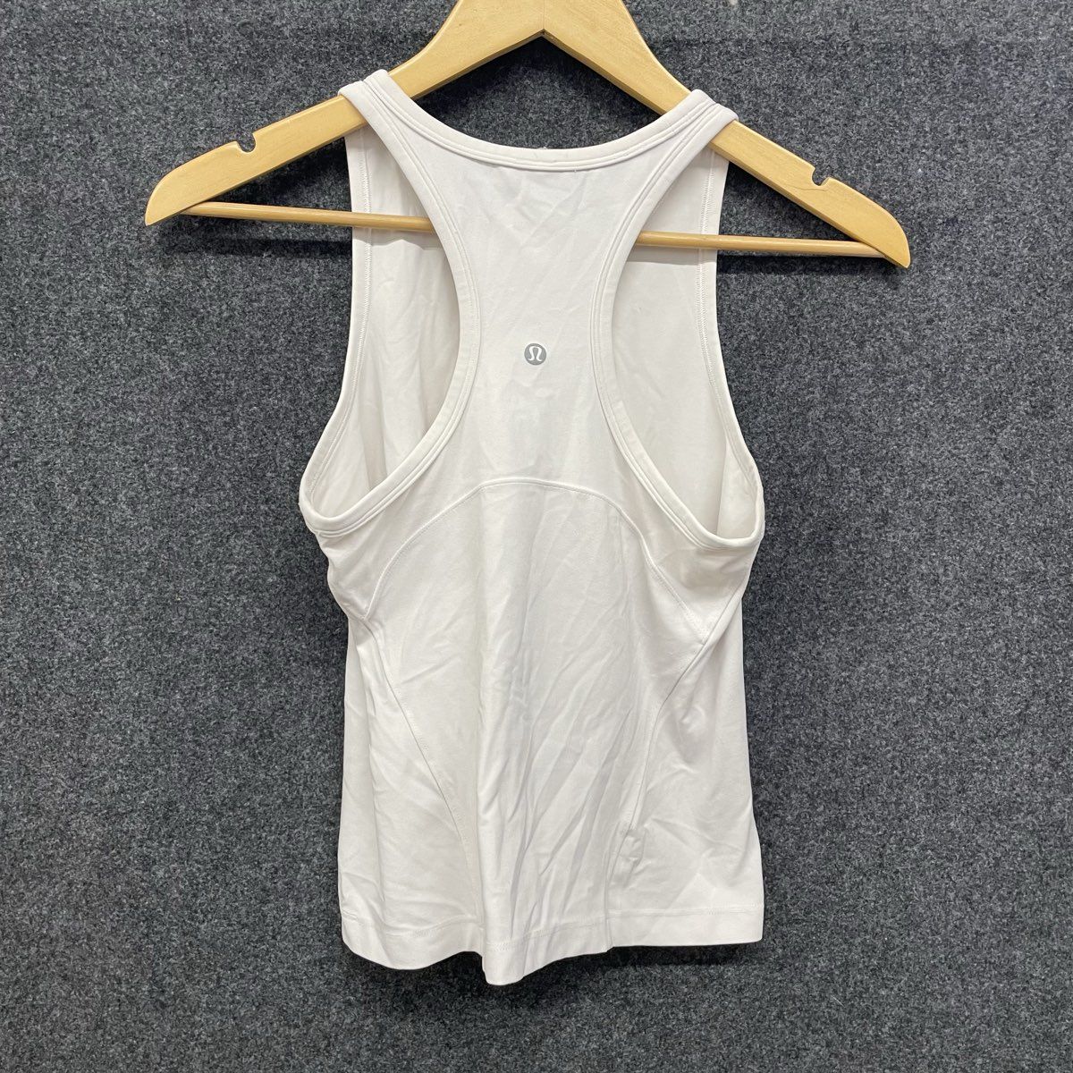 Lululemon Women's High Neck Racerback Tank Top White Athletic Yoga Sz 8