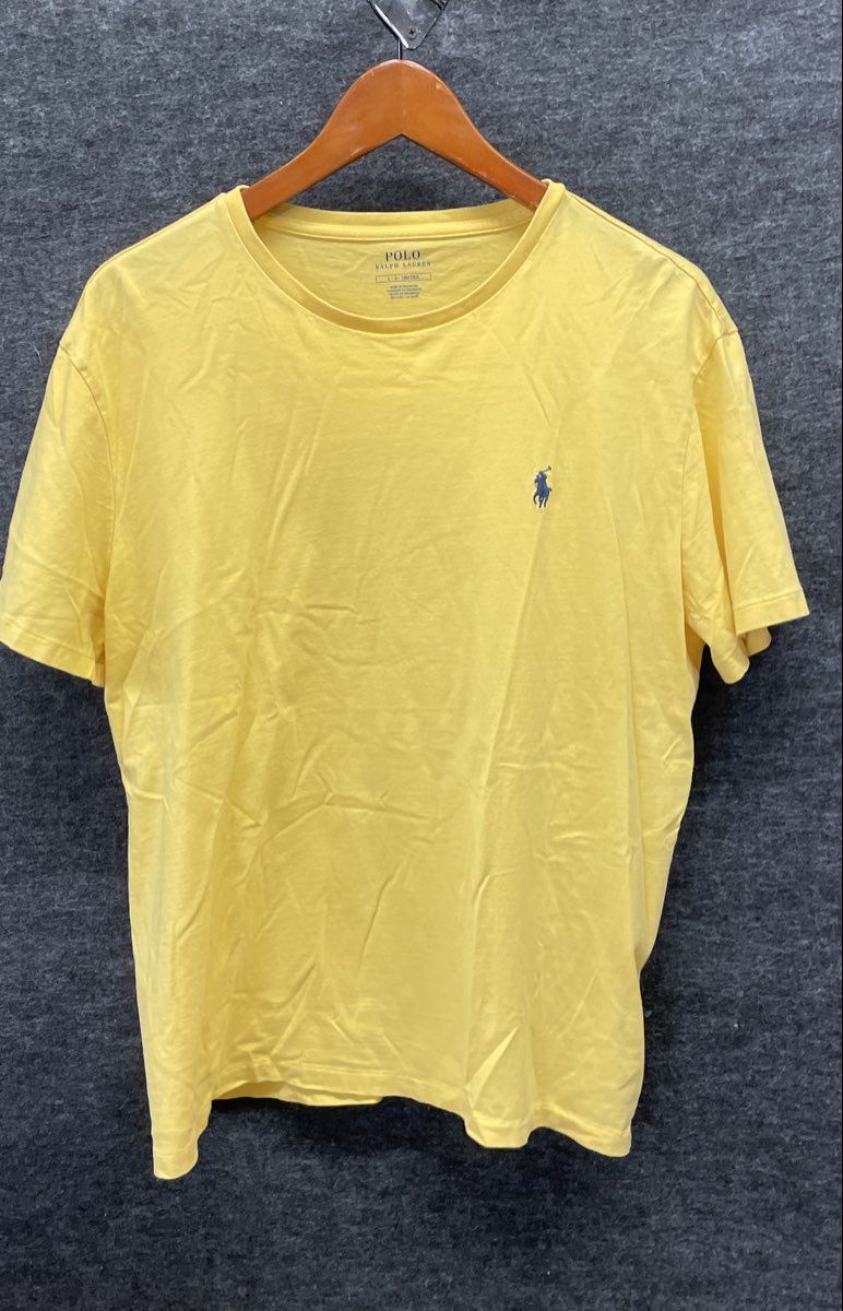 Polo Ralph Lauren Men's Yellow Short Sleeve Pony Logo T-Shirt Sz L
