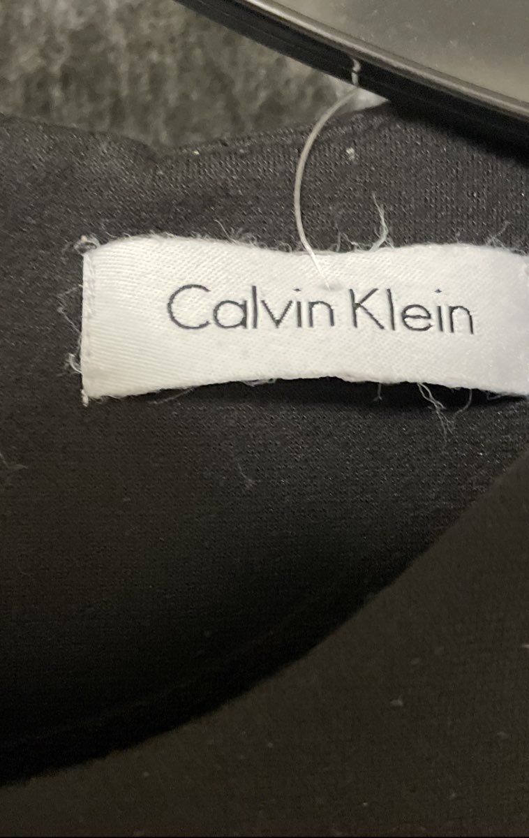 Calvin Klein Women's Blue Black Colorblock Sleeveless Sheath Dress Size 2