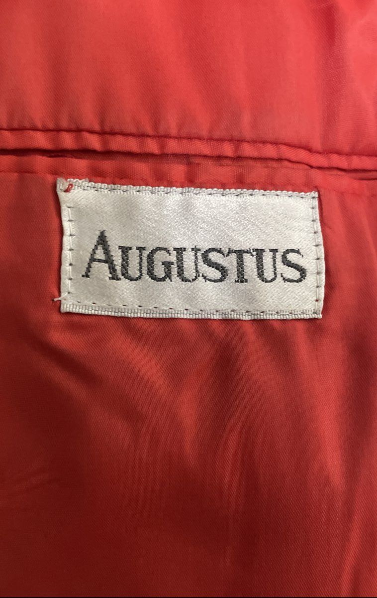 Augustus Women's Red One Button Blazer Suit Jacket Notch Lapel Sz 6