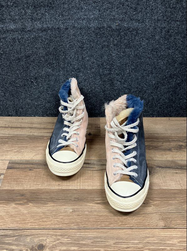 Converse Chuck 70 High Top Multi-Color Suede Shearling Lined Sneakers Size 6.5