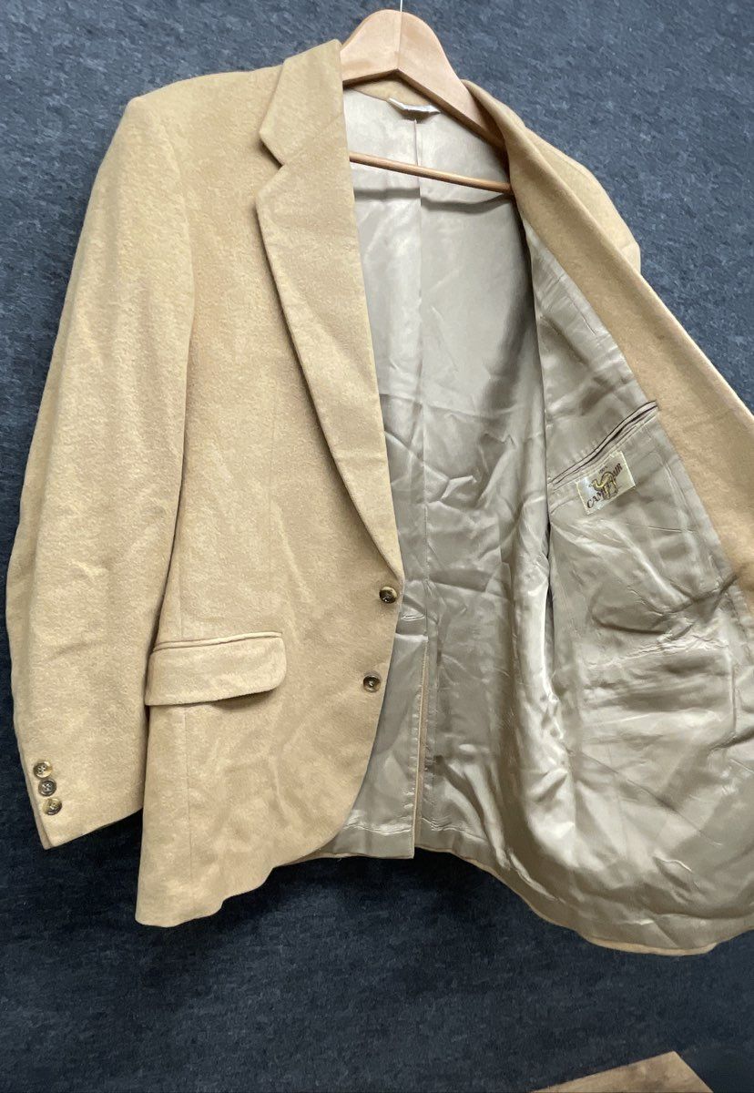 Hunt Valley Men's Vintage 70s Camel Hair Blazer Sport Coat Tan