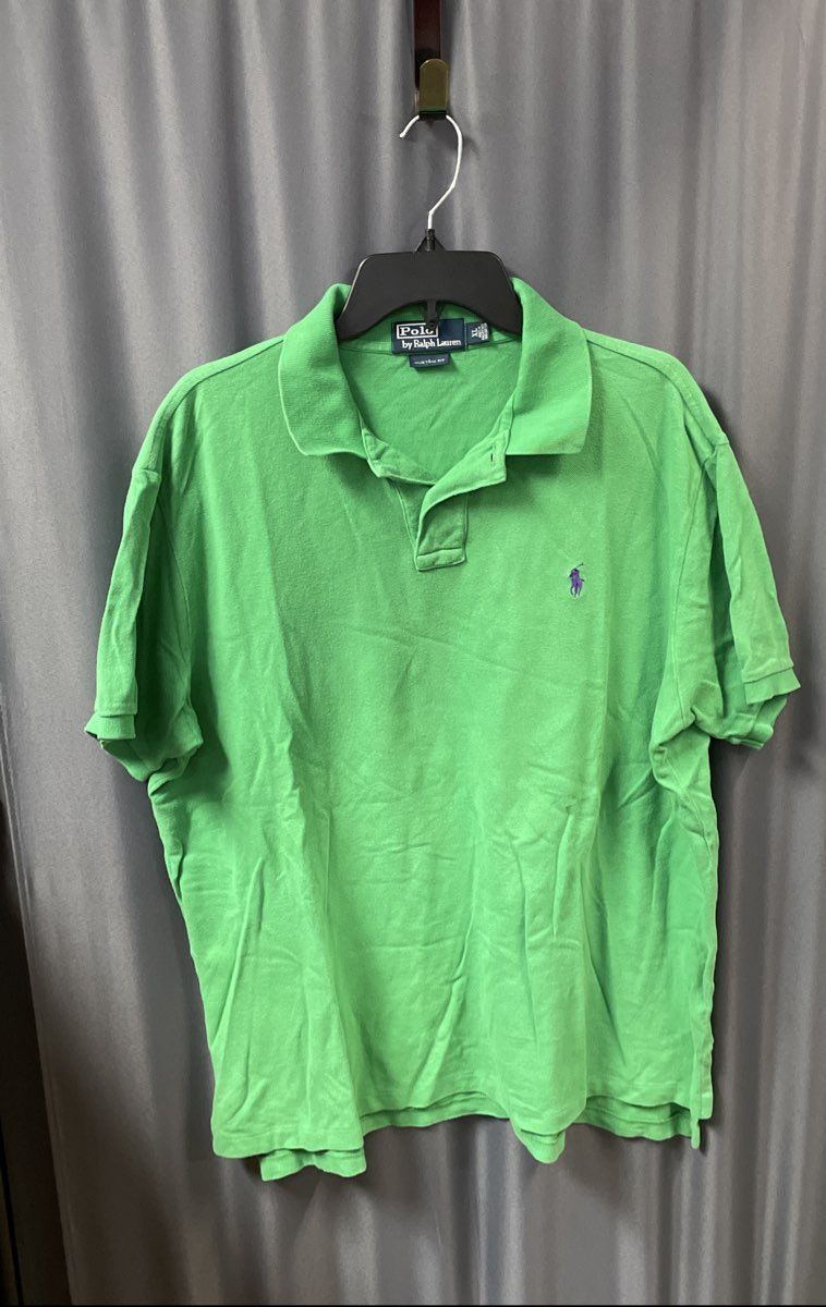 Polo Ralph Lauren Men's Green Custom Fit Cotton Pique Golf Polo Shirt Sz XL
