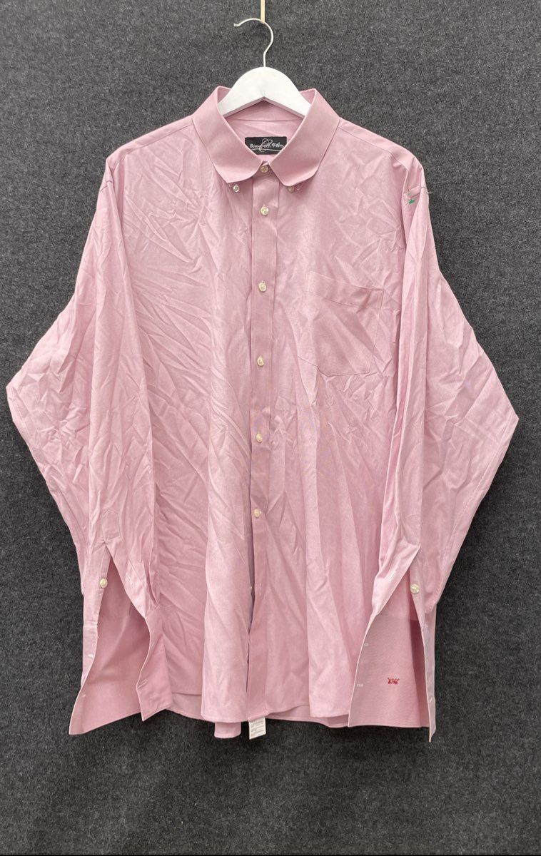 Commonwealth Clothiers Men's Pink White Micro Check Button Down Dress Shirt JHR