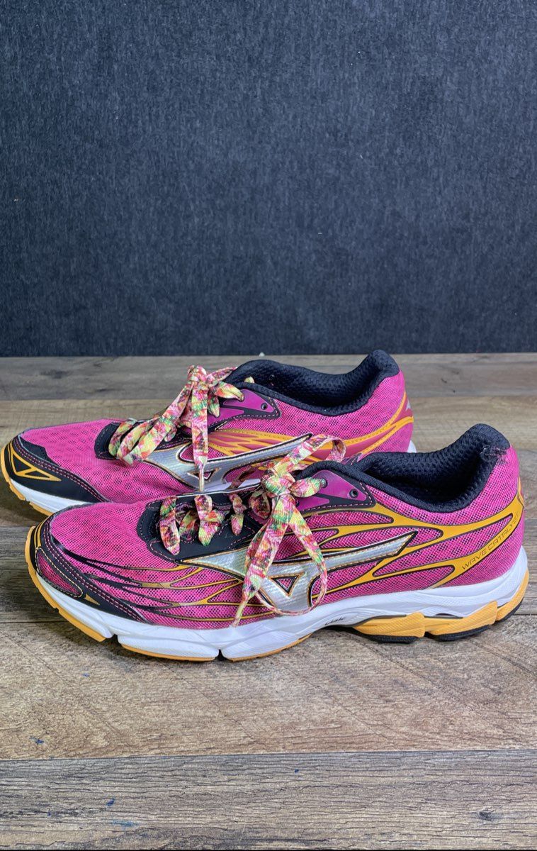 Mizuno Wave Catalyst Pink Orange Silver Women's Running Shoes Size 10