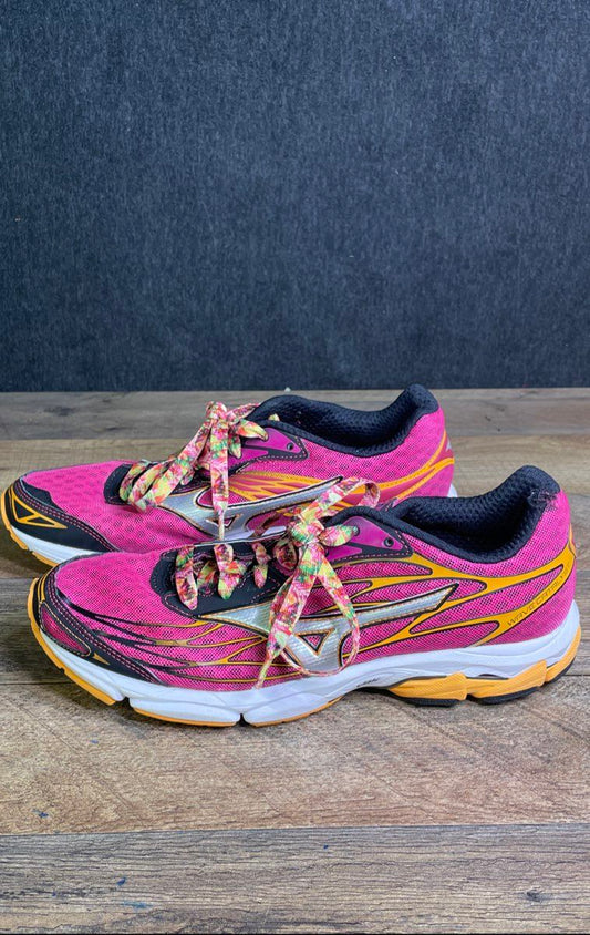 Mizuno Wave Catalyst Pink Orange Silver Women's Running Shoes Size 10