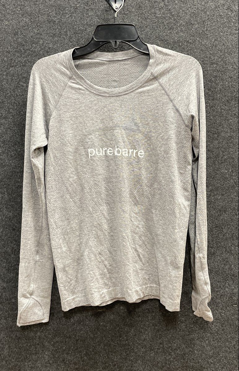 Lululemon Women's Swiftly Tech Long Sleeve Grey Pure Barre Heathered Thumbholes