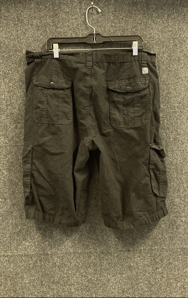 Southpole Men's Black 100% Cotton Multi-Pocket Cargo Shorts Size 38