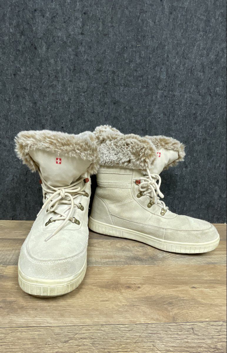 Swiss Tech Tan Faux Fur Trim Waterproof Cold Weather Winter Boots Size 11
