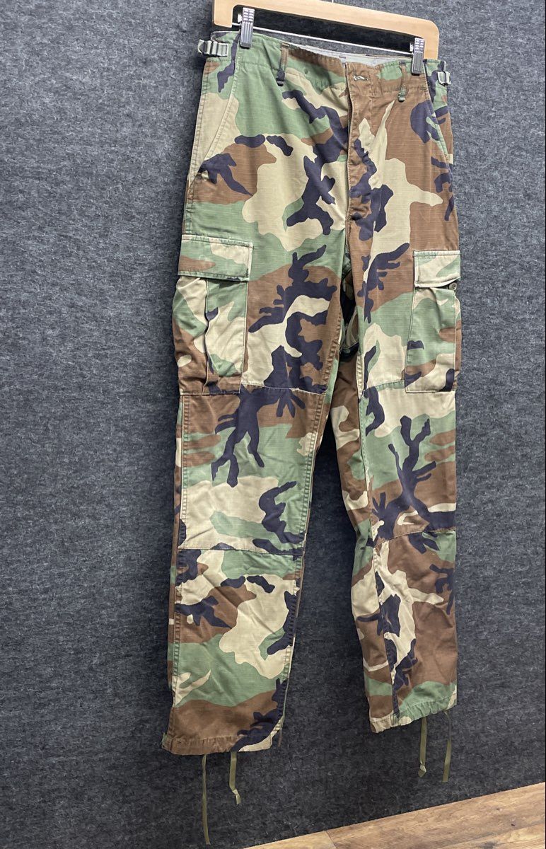 Vintage 90s US Military Woodland Camo BDU Ripstop Combat Pants Small Regular