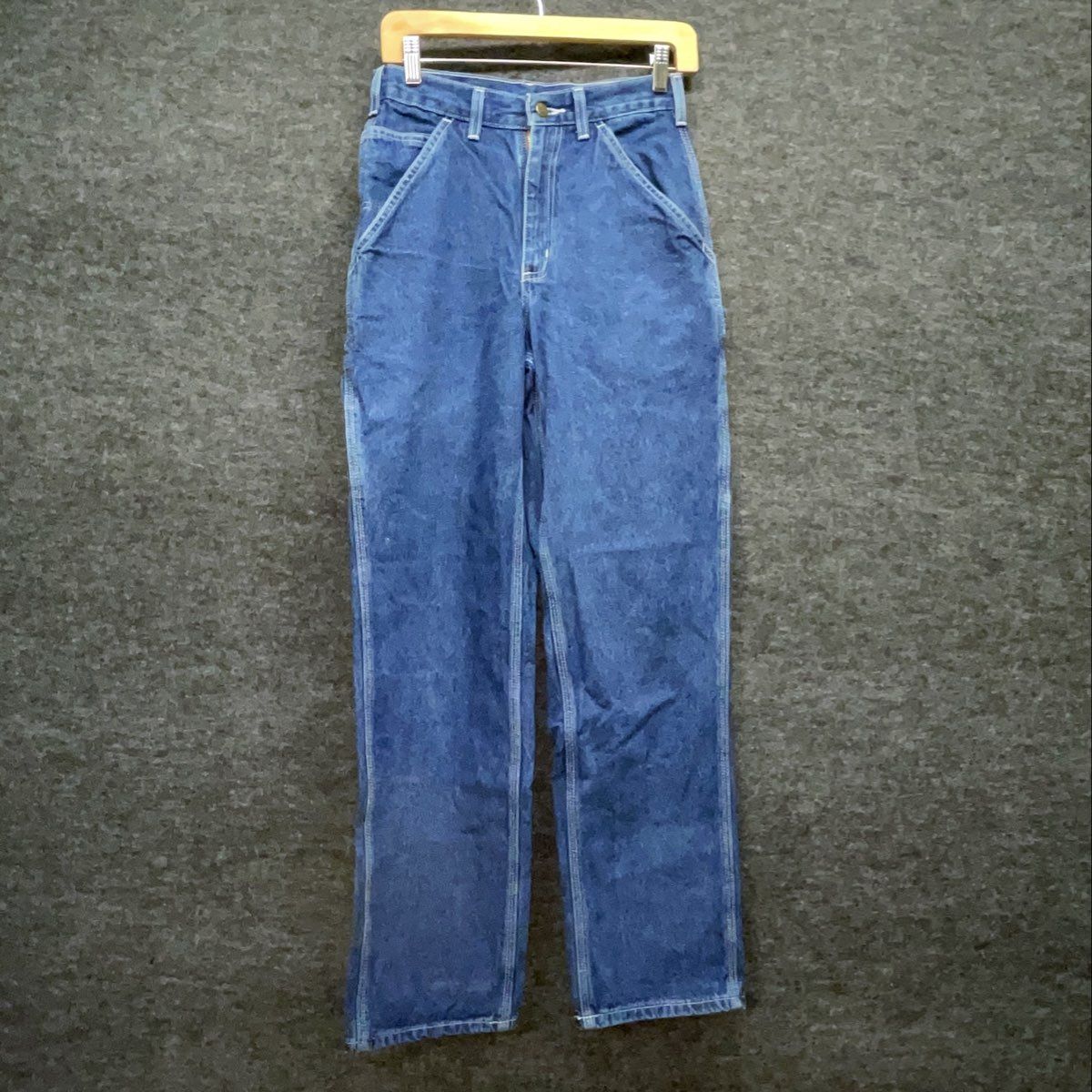 Carhartt Men's Blue Carpenter Dungaree Work Jeans Size 28x32