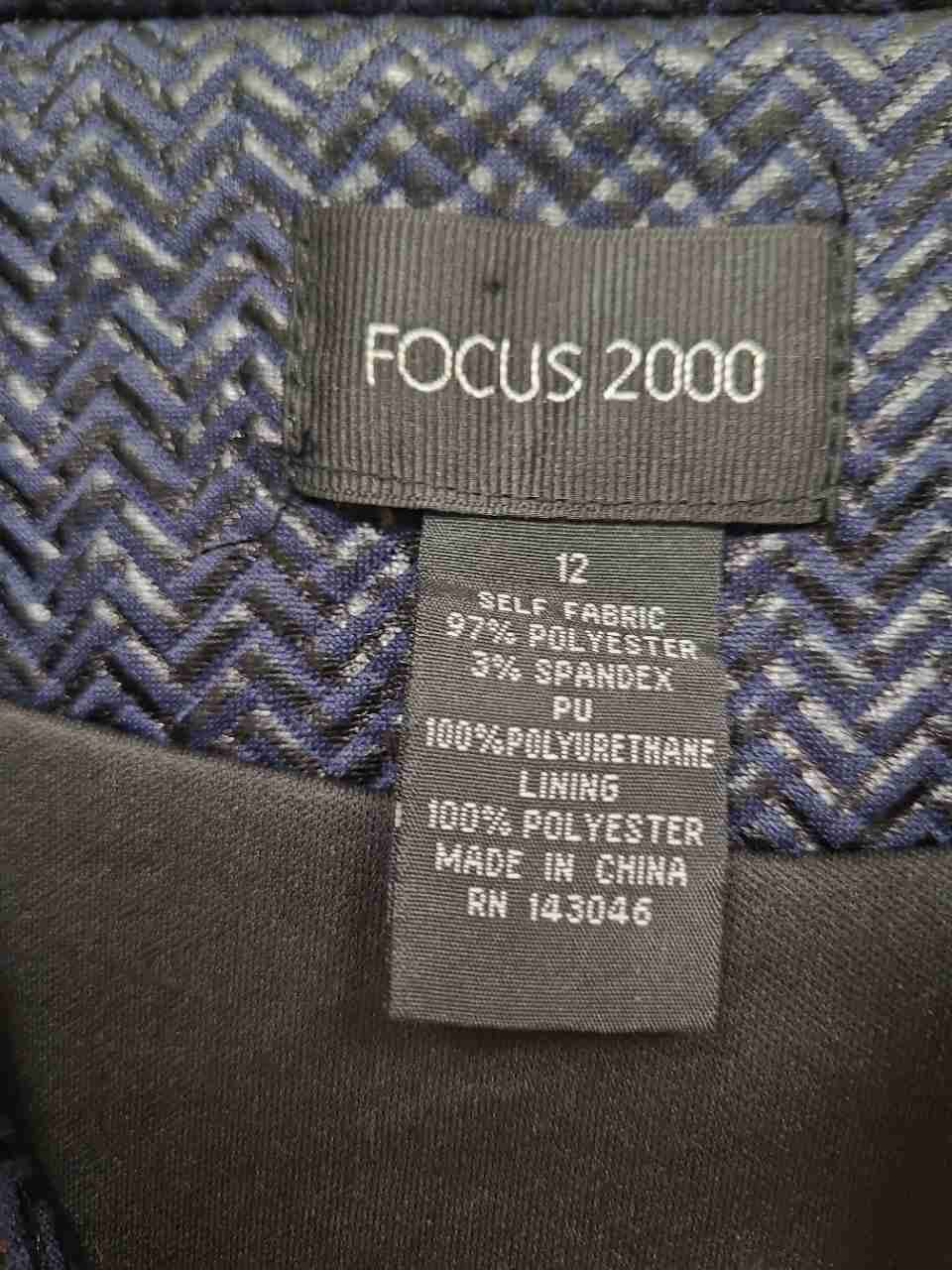 Focus 2000 Women's Purple Chevron Texture Faux Leather Trim Moto Jacket Sz 12