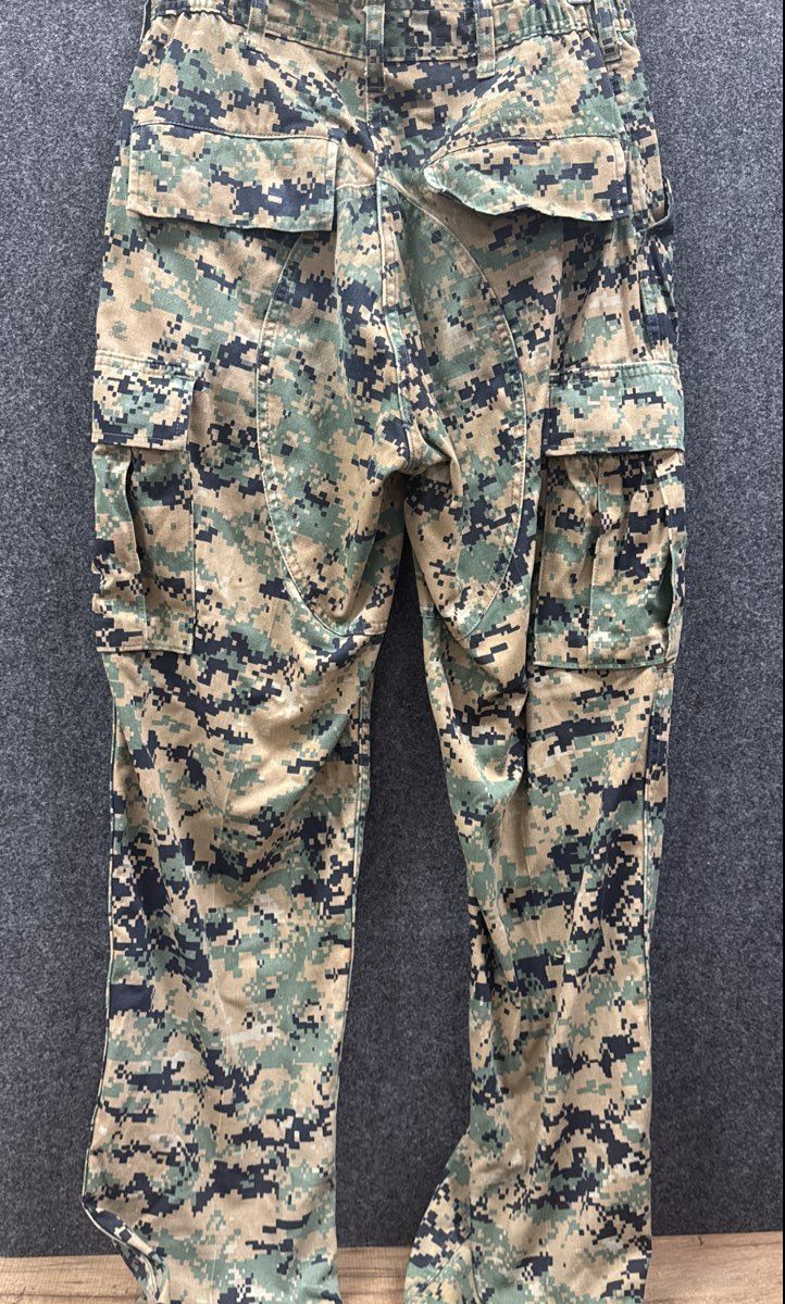 USMC Men's Woodland MARPAT MCCUU Combat Trousers Digital Camo Sz Small Short