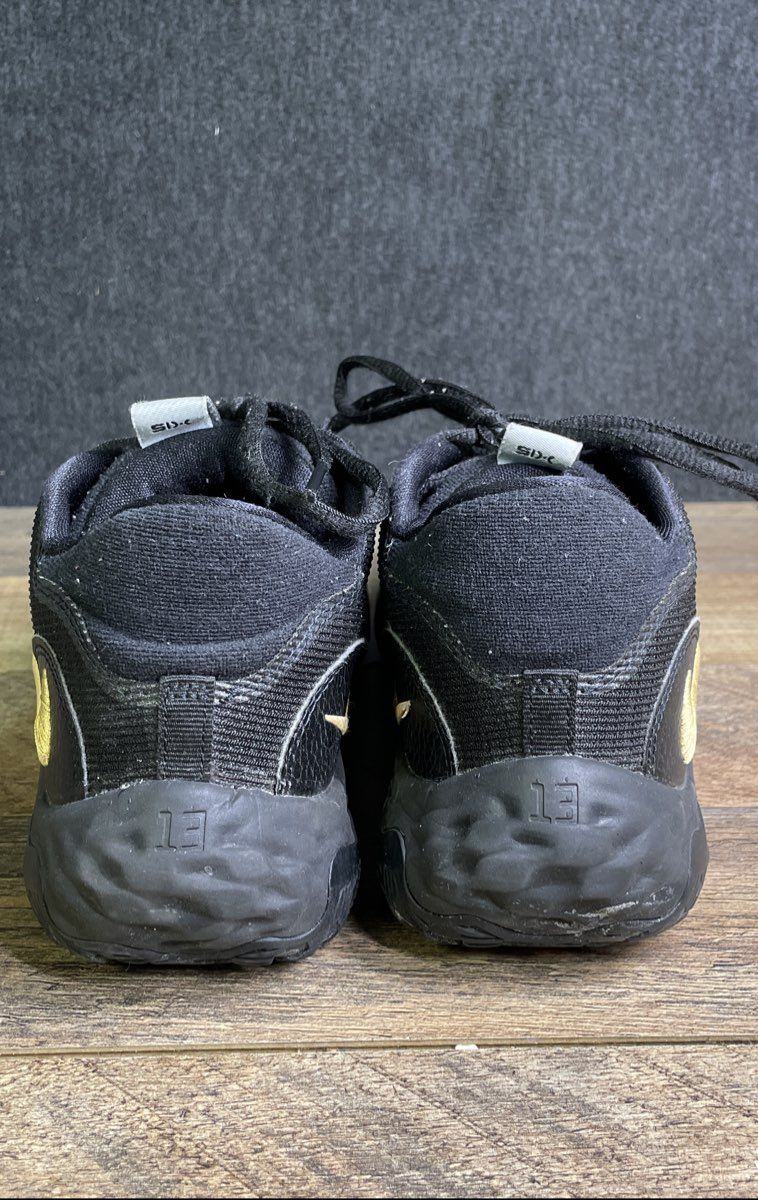 Nike PG 6 Paul George Black Metallic Gold Basketball Sneakers Men's Size 8