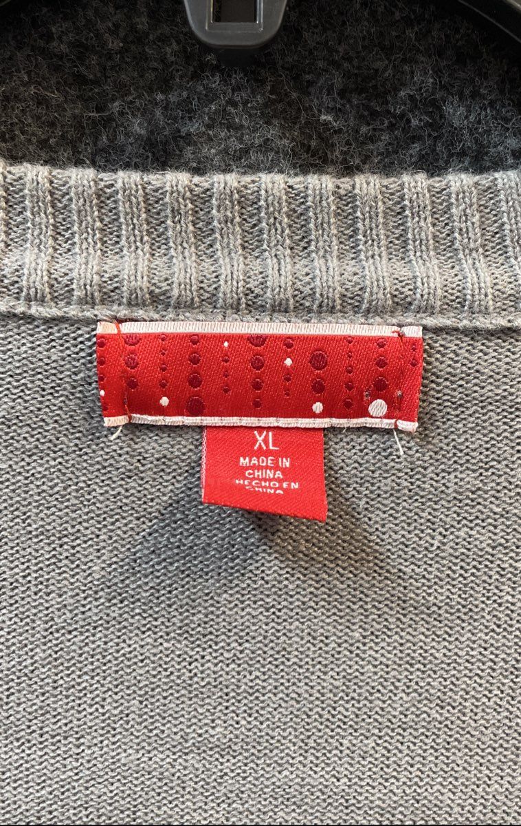 Target Men's Gray Who's Yeti To Party Graphic Cotton Crewneck Sweater Sz XL